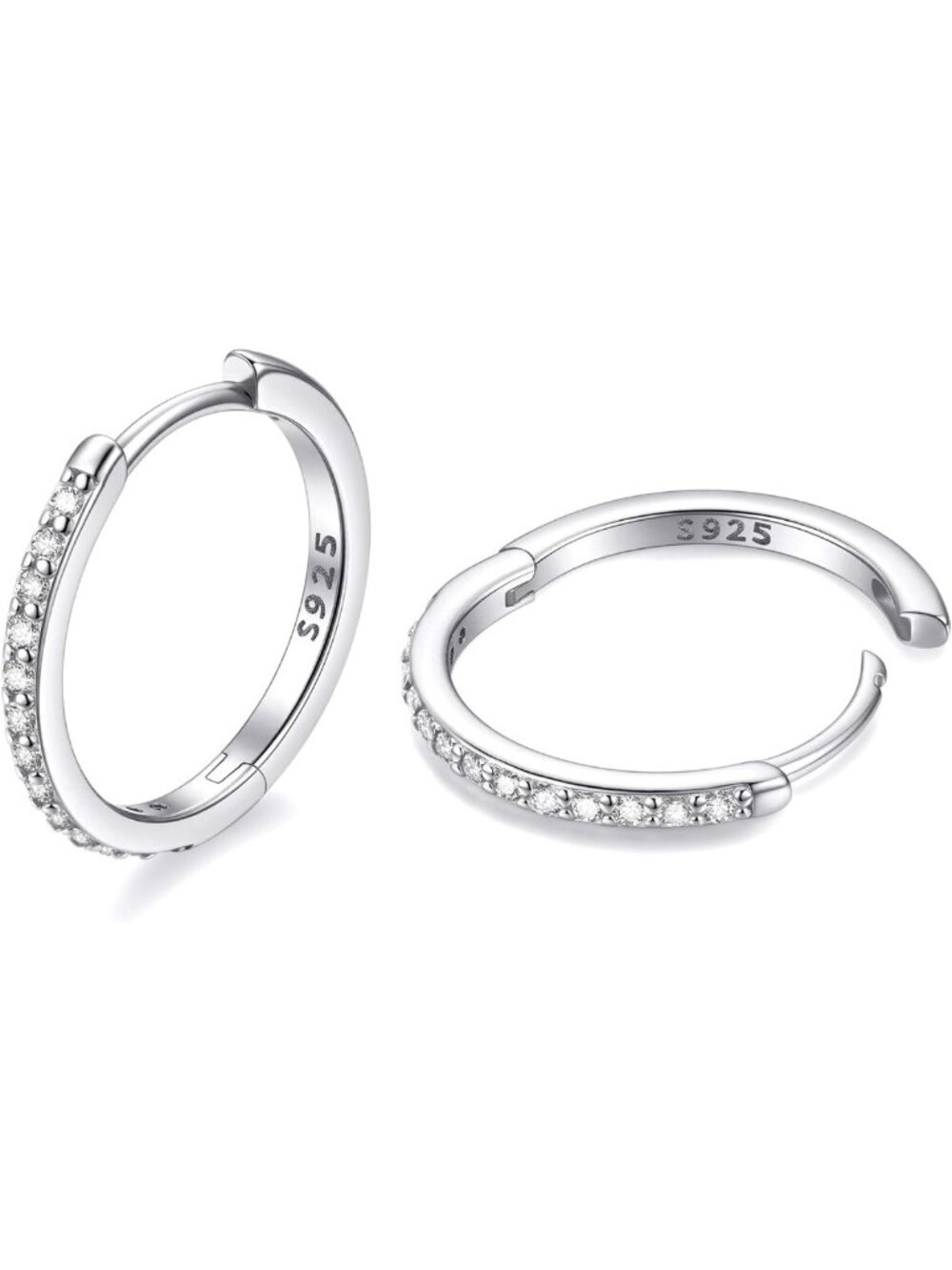 Sterling Silver 925 Huggie Hoop Earrings for Women - Elegant & Stylish Jewelry